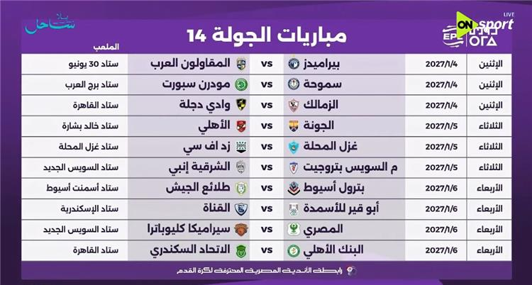 الجولة الرابعة عشر