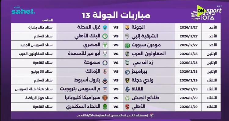 الجولة الثالثة عشر