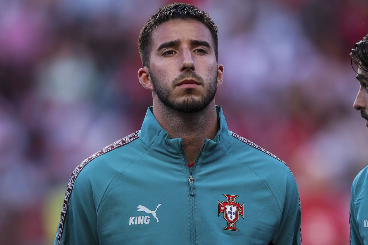 LEIRIA, PORTUGAL - JUNE 10: Goncalo Inacio of Portugal during the International Friendly match between Portugal and Nigeria at Estadio Dr Magalhaes Pessoa on June 10, 2026 in Leiria, Portugal. (Photo by Carlos Rodrigues/Getty Images)