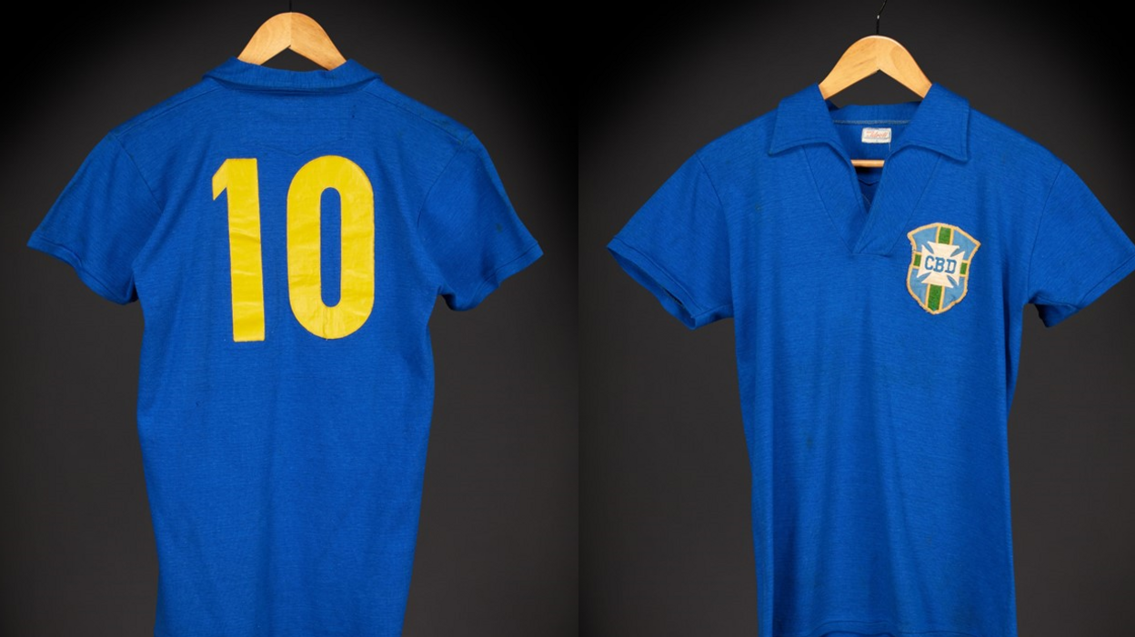 Pele's shirt during the 1958 World Cup final